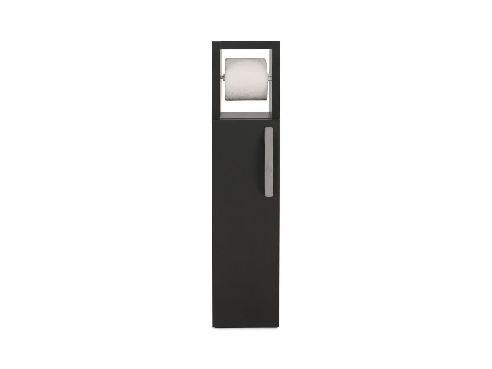 Houten toiletrolhouder "Star" - 15 x 12 x 65 cm - Antracietgrijs