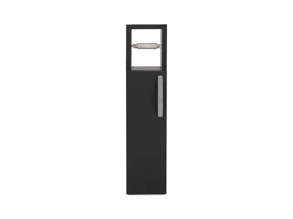 Houten toiletrolhouder "Star" - 15 x 12 x 65 cm - Antracietgrijs