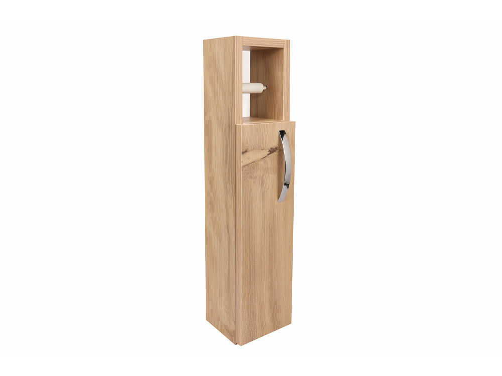 Houten toiletrolhouder "Star" - 15 x 12 x 65 cm - Bruin