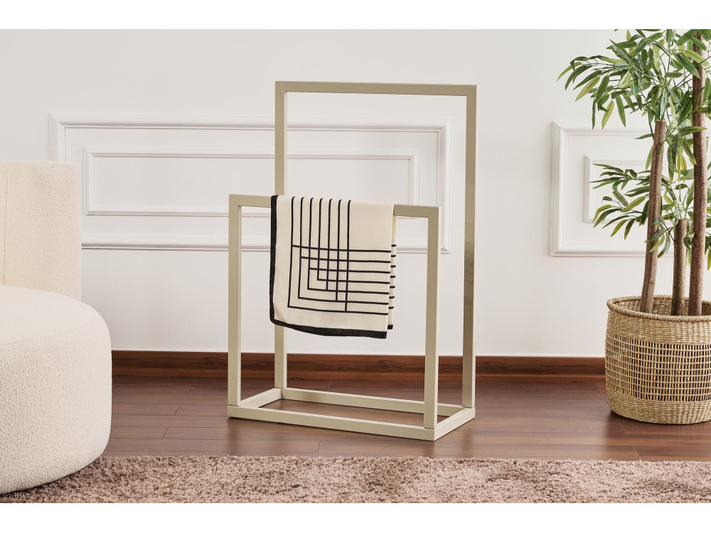 Gediz" metalen handdoekenrek - 25 x 60 x 90 cm - Taupe