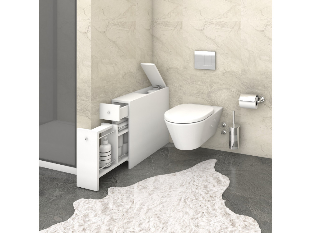 Houten "Smart" badkamermeubel - 20 x 60 x 55 cm - Wit