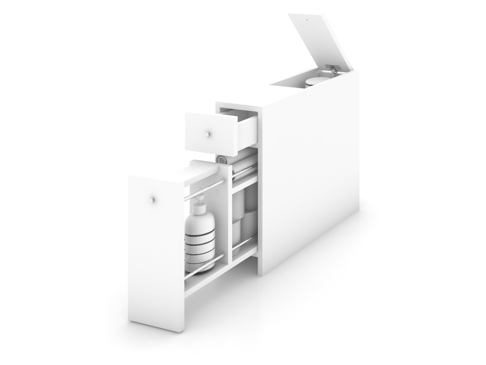 Houten "Smart" badkamermeubel - 20 x 60 x 55 cm - Wit