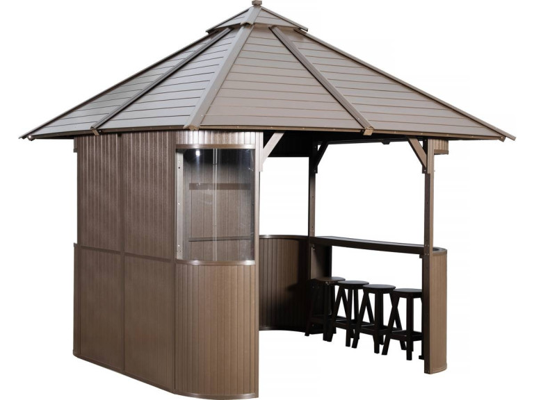 Jacuzzi spa overkapping huisje "Bali" - 330 x 330 x 323 cm