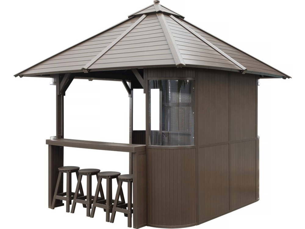 Jacuzzi spa overkapping huisje "Bali" - 330 x 330 x 323 cm