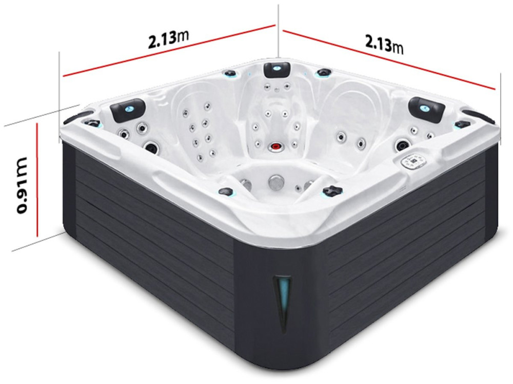 Spa " Delight " - 3 plaatsen + 2 ligplaatsen - 2.13 x 2.13 x 0.91 m