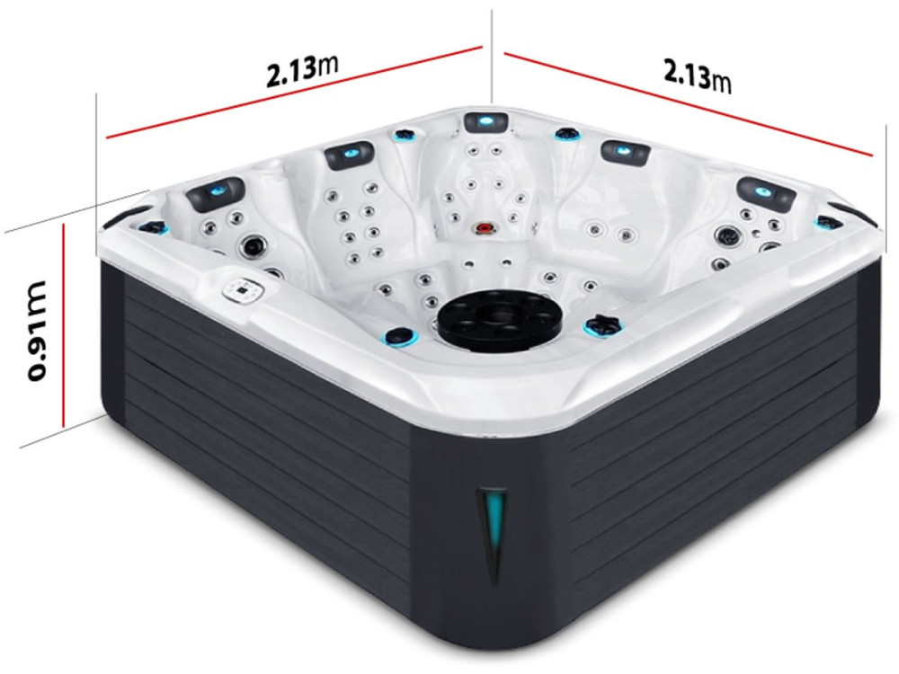 Spa "Devotion" - 3 semi-ligplaatsen + 2 ligplaatsen - 2.13 x 2.13 x 0.91 m