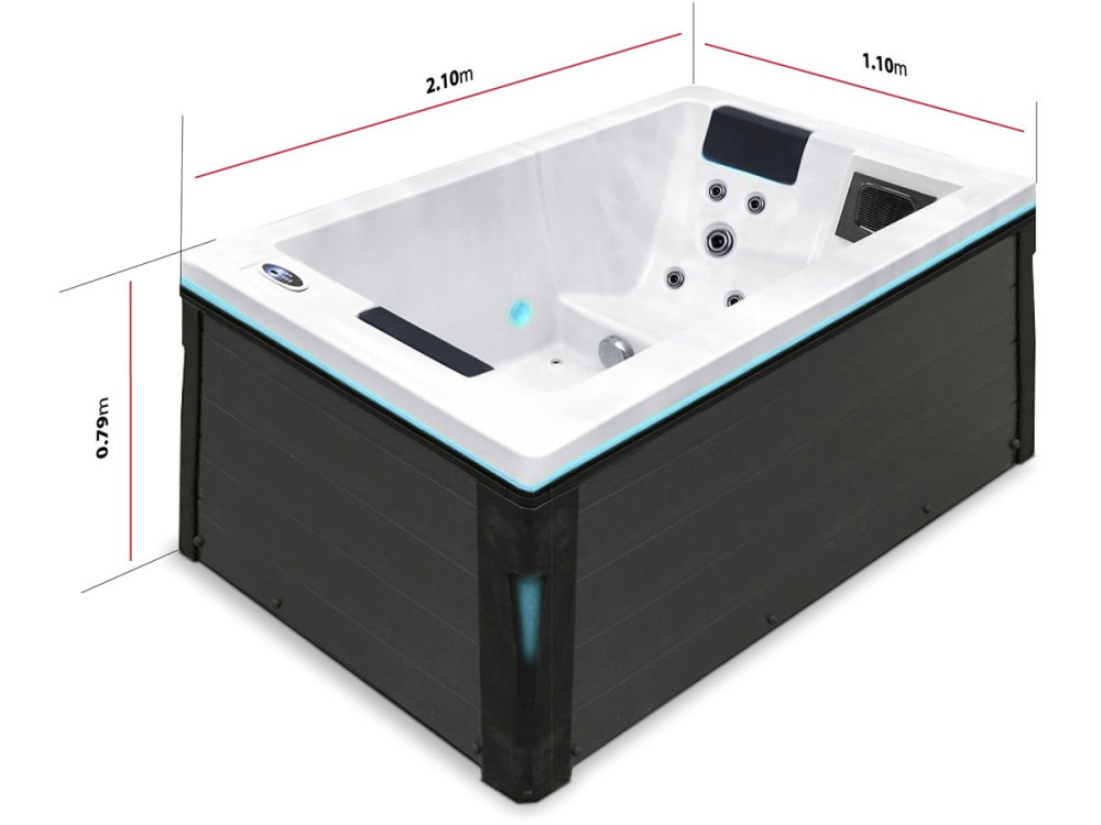 Spa " Serene 2 " - 2 ligplaatsen - 2.10 x 1.10 x 0.79 m