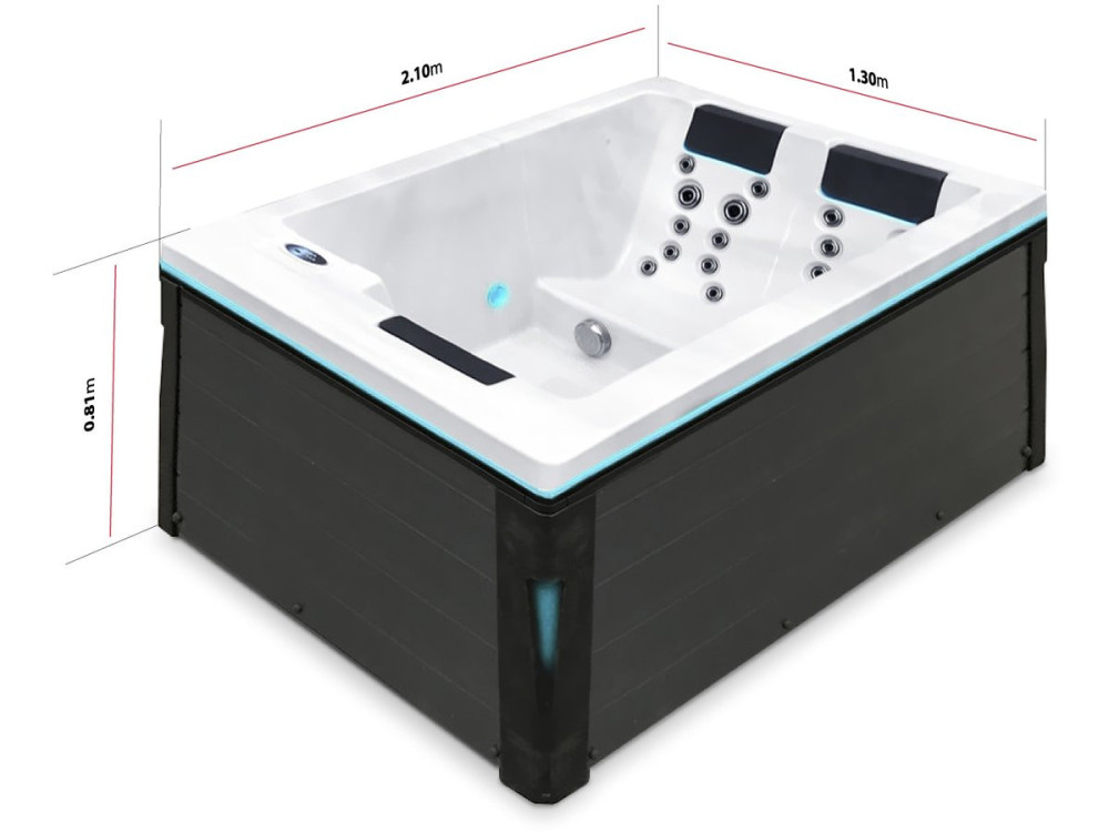 Spa "Serene 3" - 2 zitplaatsen + 1 ligplaats - 2.10 x 1.30 x 0.81 m