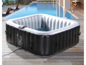 Opblaasbare jacuzzi spa pvc NICE - 6 zits - Grijs / Zwart