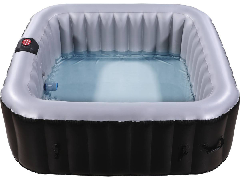 Opblaasbare jacuzzi spa pvc NICE - 6 zits - Grijs / Zwart