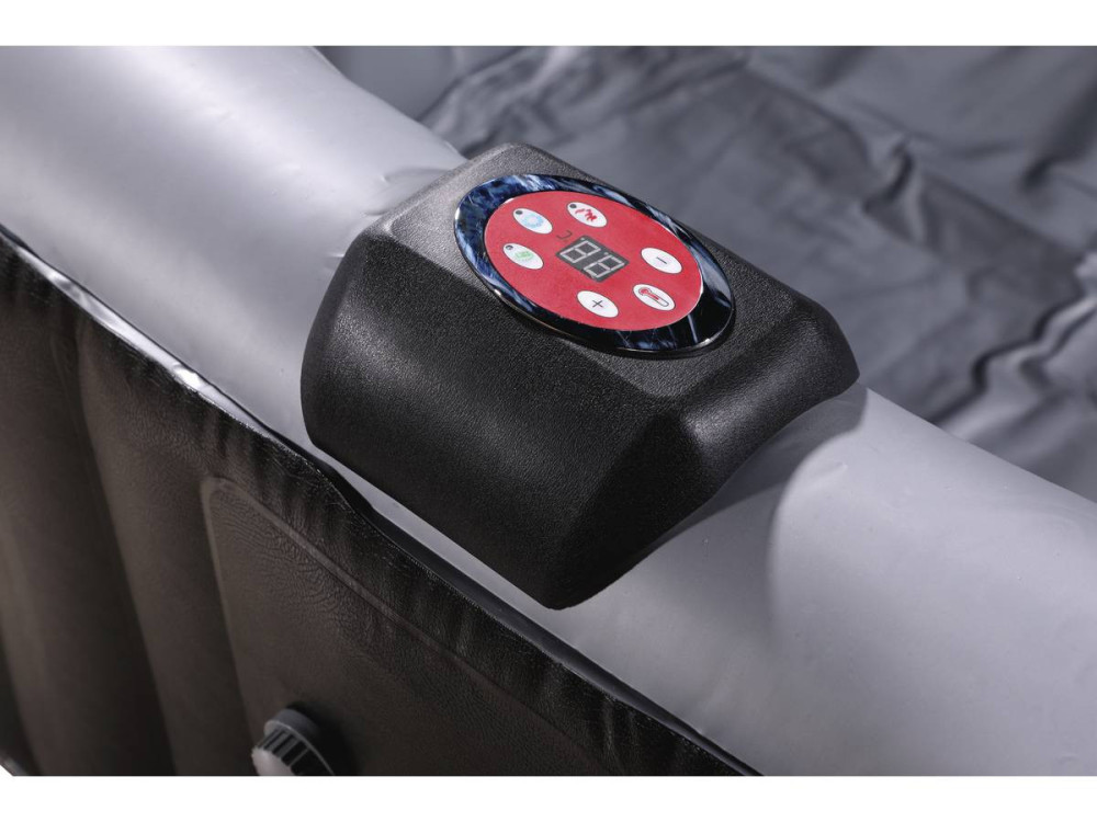 Opblaasbare jacuzzi spa pvc NICE - 6 zits - Grijs / Zwart