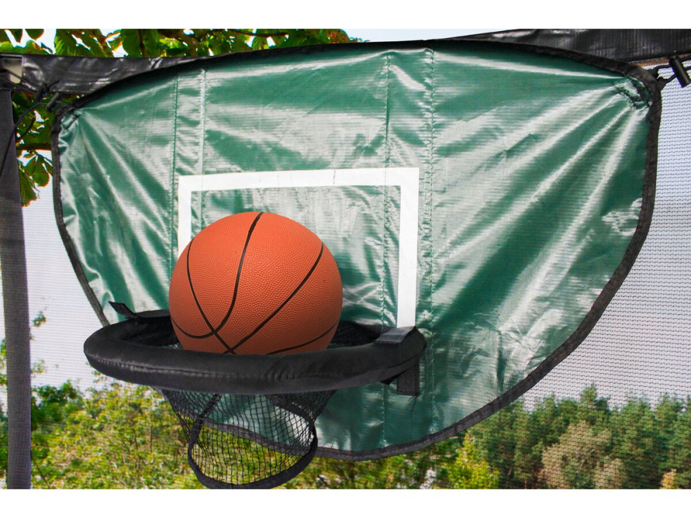 Basket basketbalring universeel voor trampoline "Loopy" - Groen