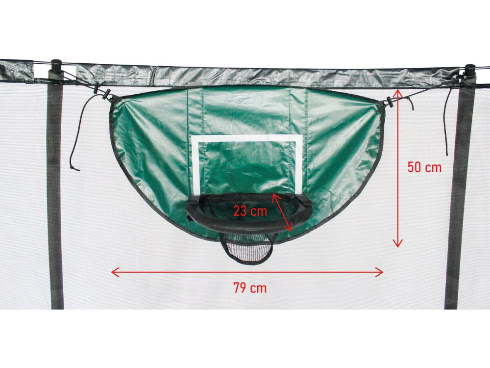Basket basketbalring universeel voor trampoline "Loopy" - Groen
