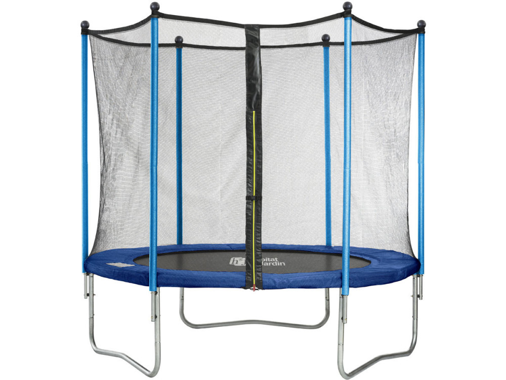 "Happy" trampoline - Ø 1,80 m - met net + ladder + afdekking + verankeringsset