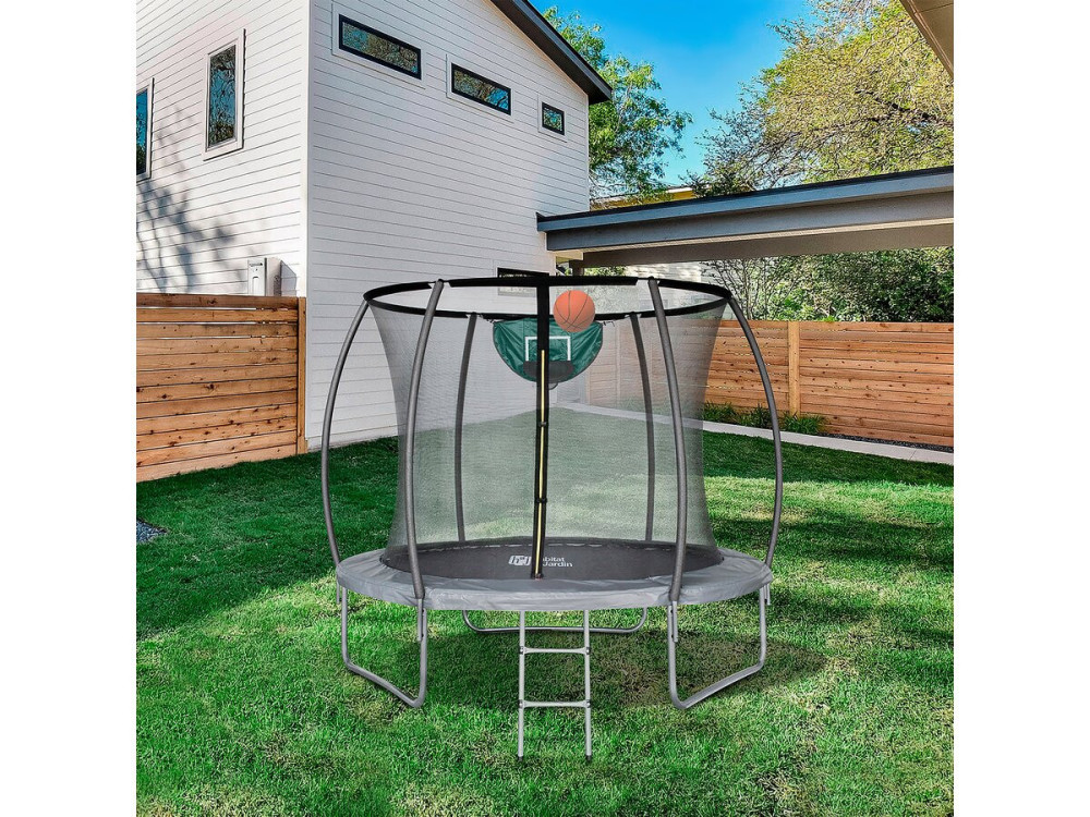Trampoline met "jumper" net - Ø 4.88 m - Grijs