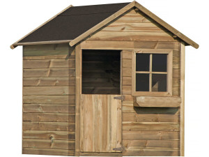 Speelhuisje buitenspeelgoed "Coccinelle" - 126 x 112 x 158 cm - Hout