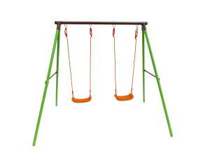 Tuinschommel metaal tuin schommel "Polo" - 1.95 m - 2 speeltoestellen