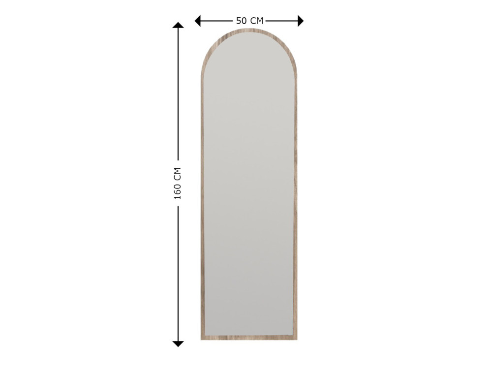 Houten spiegel "Emma" - 50 x 160 cm - Bruin