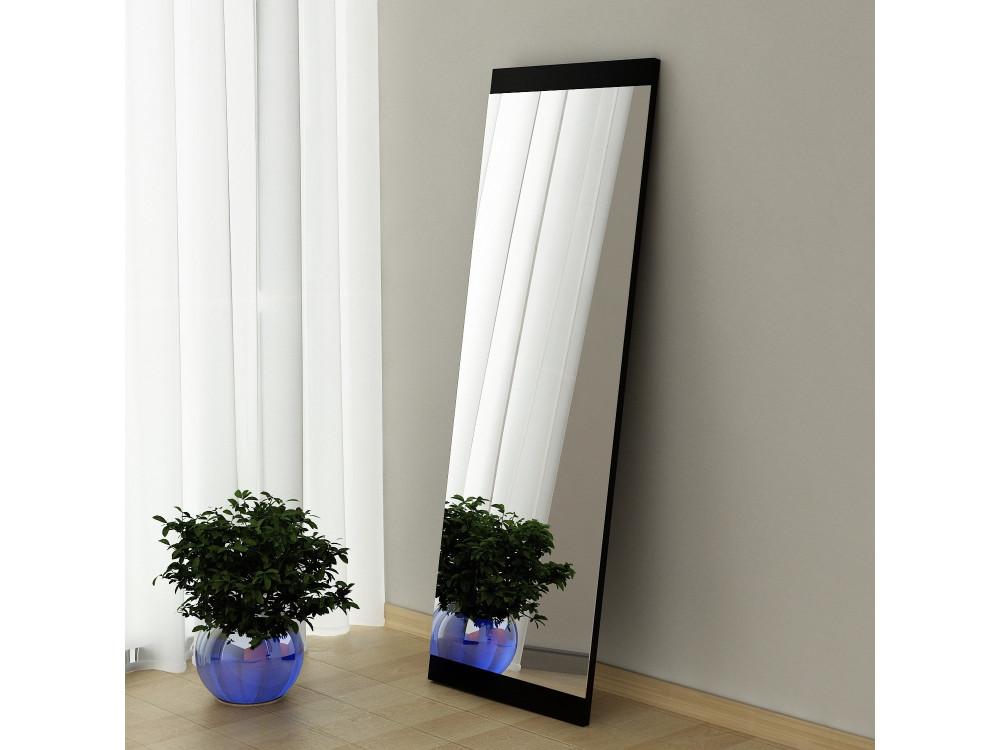Houten spiegel "Azus" - 40 x 120 cm - Zwart