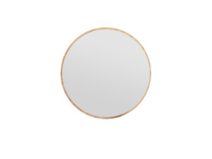 Ozze" houten spiegel - 60 x 60 cm - Beige