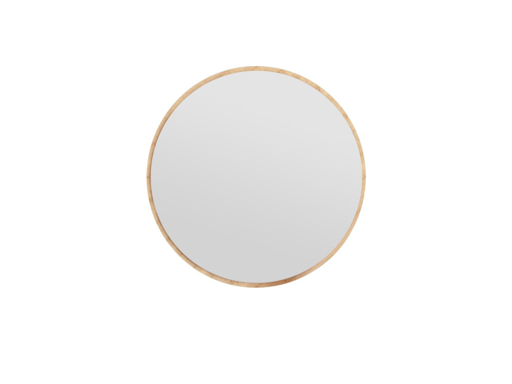 Ozze" houten spiegel - 60 x 60 cm - Beige