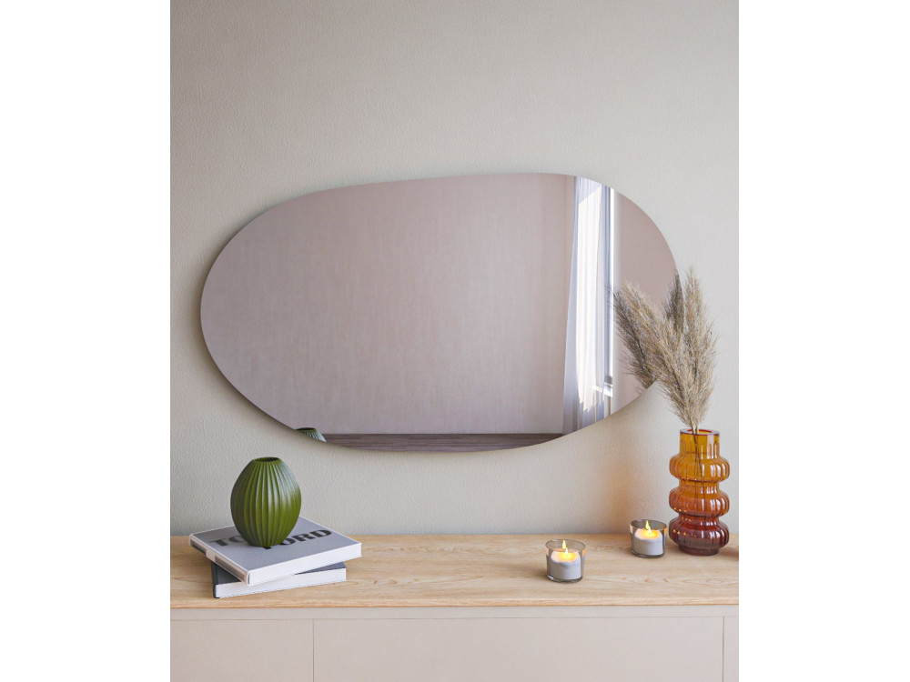 Vanomi" houten spiegel - 52 x 89 cm - Zwart