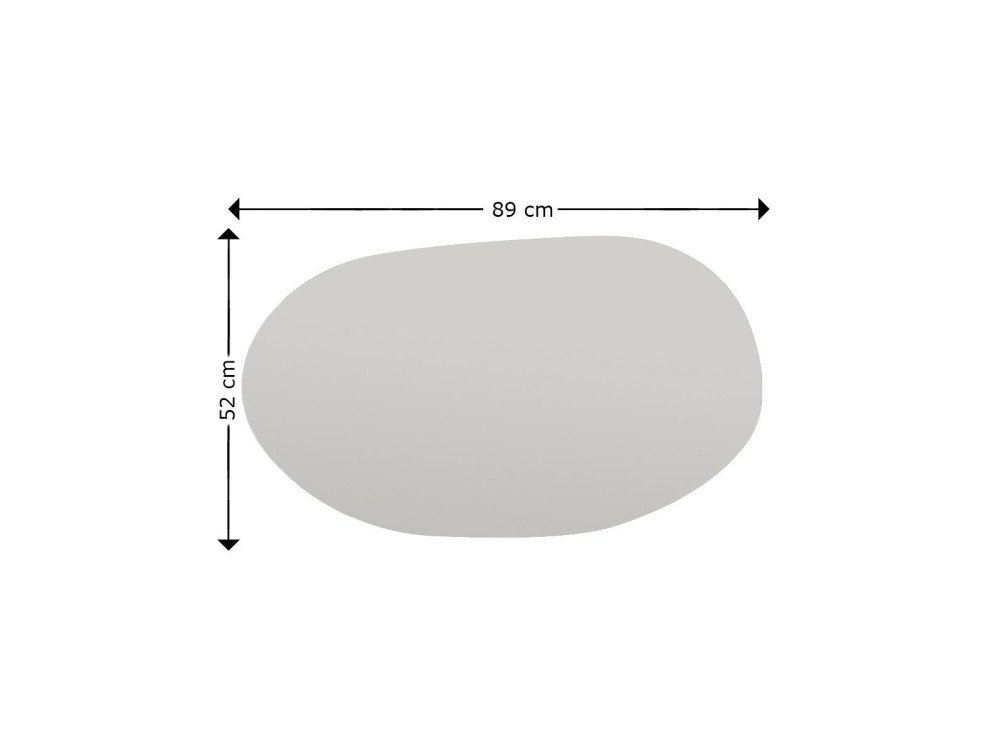 Vanomi" houten spiegel - 52 x 89 cm - Zwart