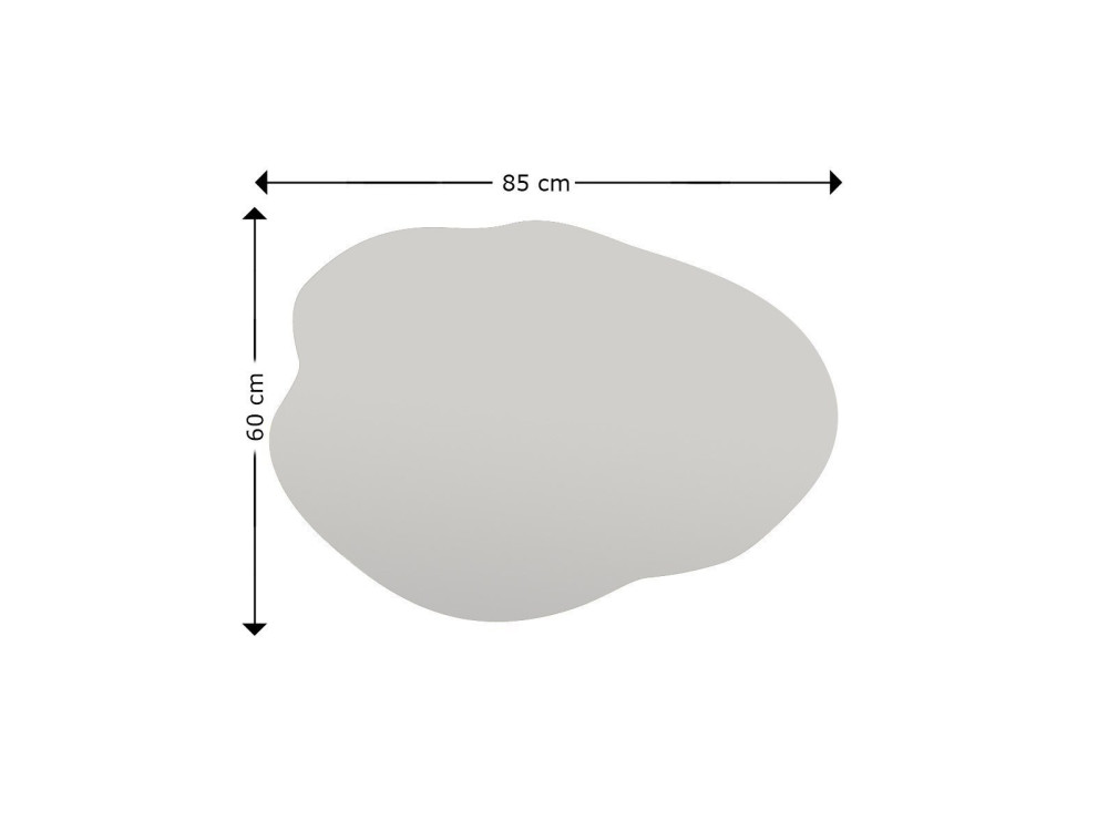 Ohho" houten spiegel - 60 x 85 cm - Zwart
