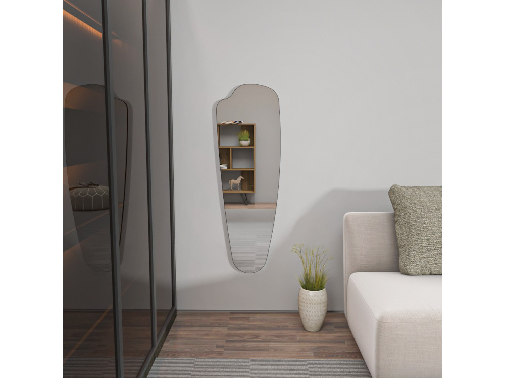 Reos" houten psyche spiegel - 40 x 120 cm - Transparant