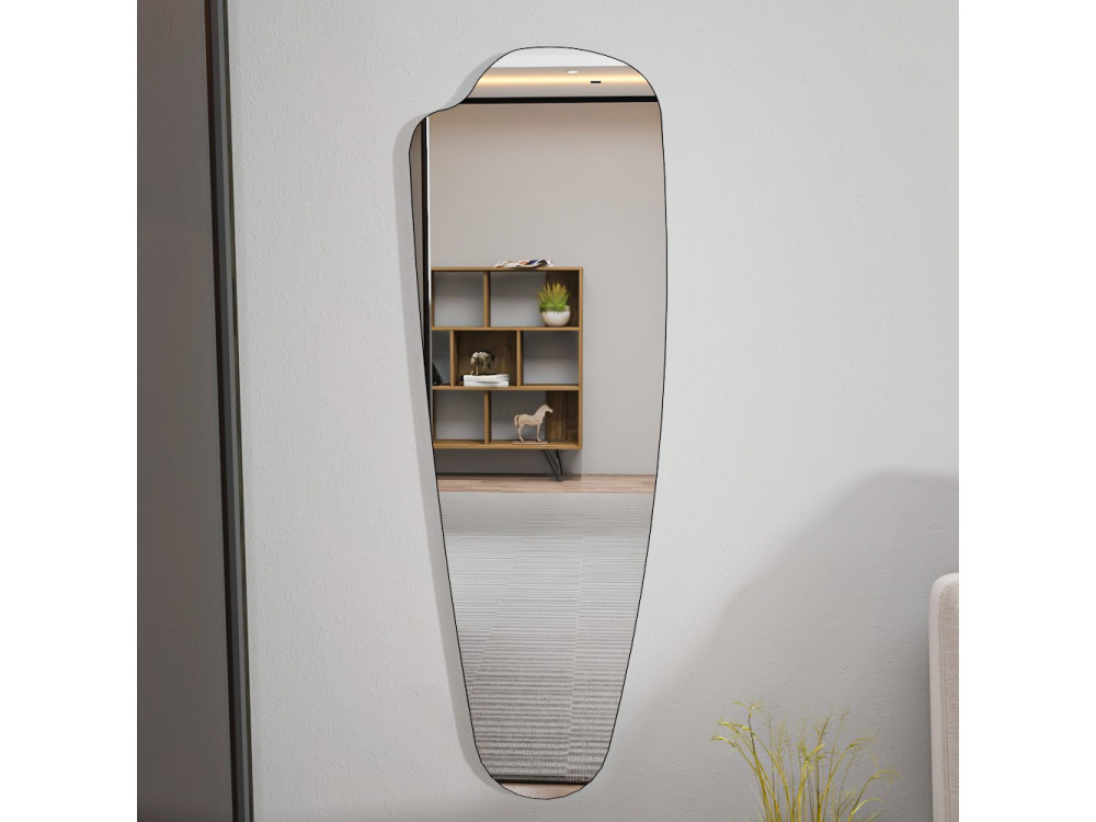 Reos" houten psyche spiegel - 40 x 120 cm - Transparant