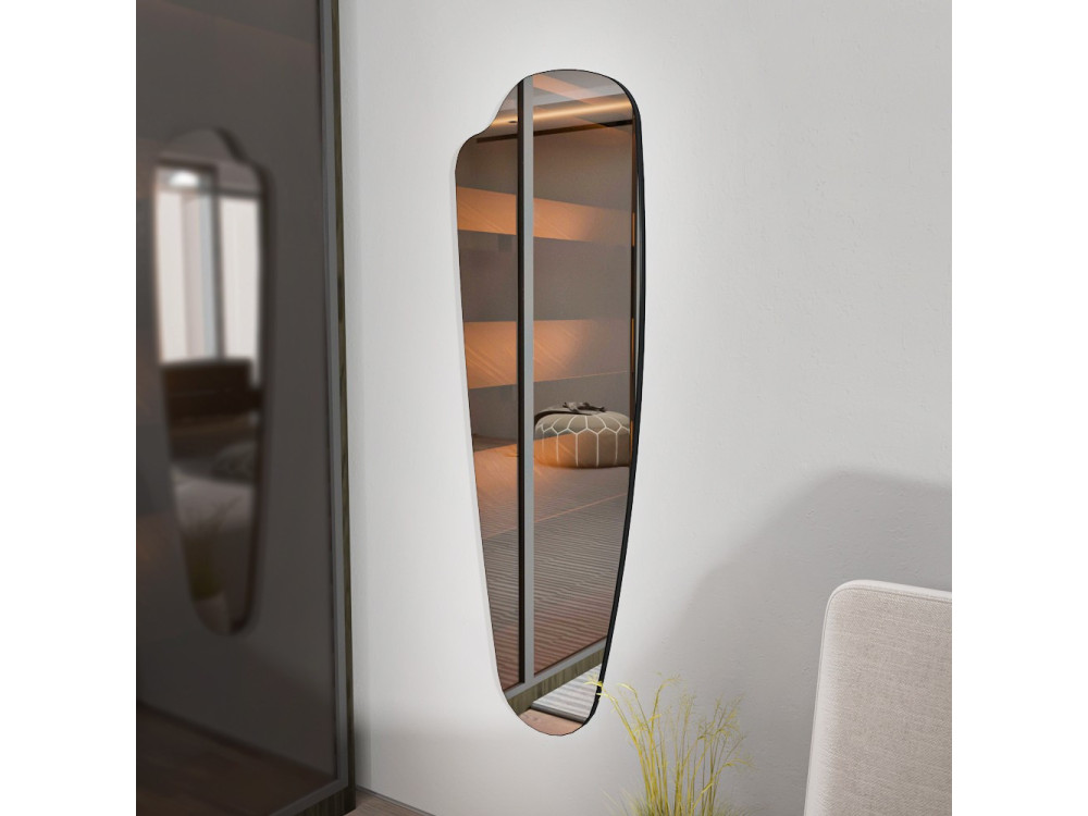 Reos" houten psyche spiegel - 40 x 120 cm - Transparant