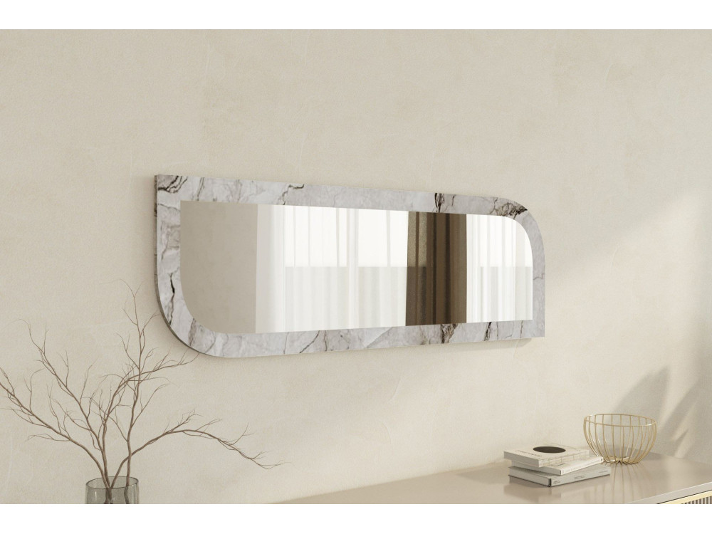 Houten spiegel "Arni" - 120 x 40 cm - Beige