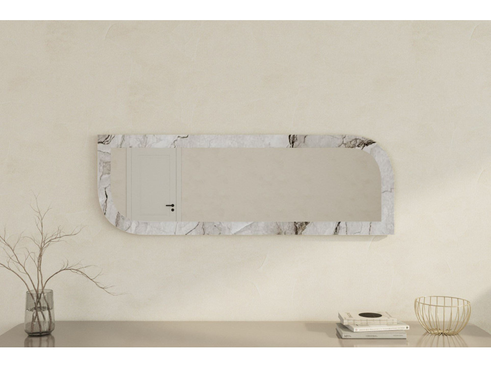 Houten spiegel "Arni" - 120 x 40 cm - Beige