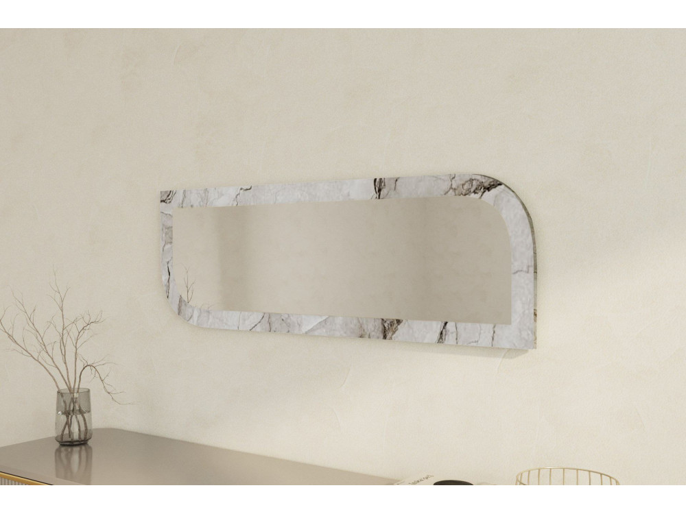 Houten spiegel "Arni" - 120 x 40 cm - Beige