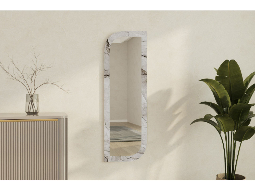Houten spiegel "Arni" - 120 x 40 cm - Beige