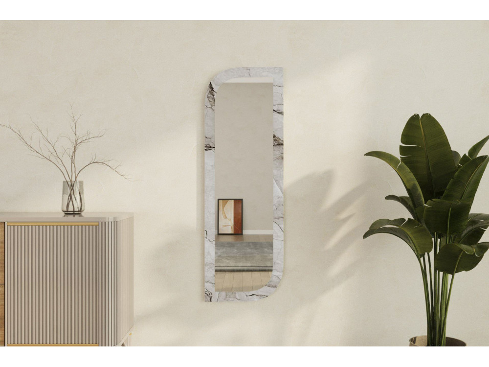 Houten spiegel "Arni" - 120 x 40 cm - Beige