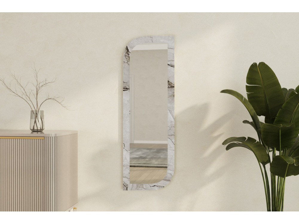 Houten spiegel "Arni" - 120 x 40 cm - Beige