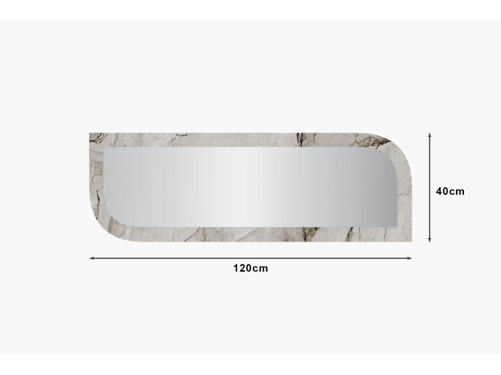 Houten spiegel "Arni" - 120 x 40 cm - Beige
