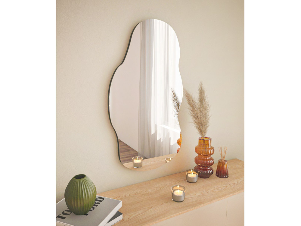 Baby" houten spiegel - 40 x 72 cm - Zwart
