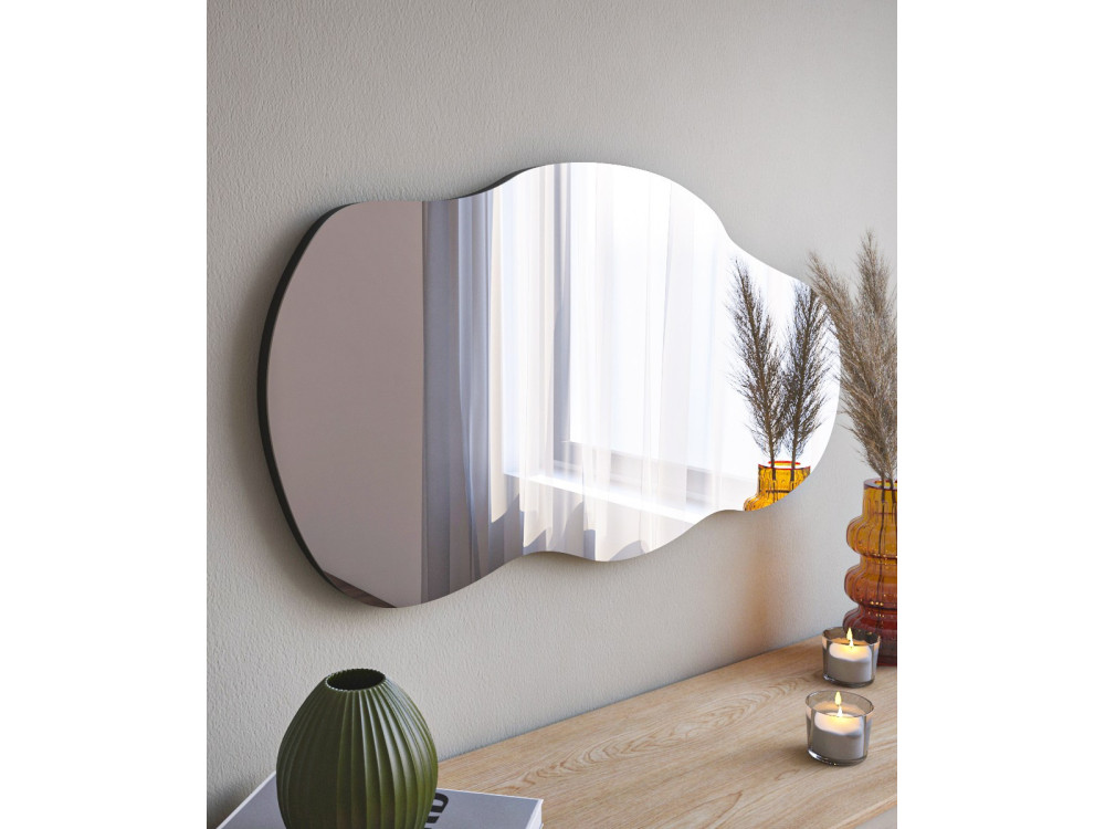 Baby" houten spiegel - 40 x 72 cm - Zwart