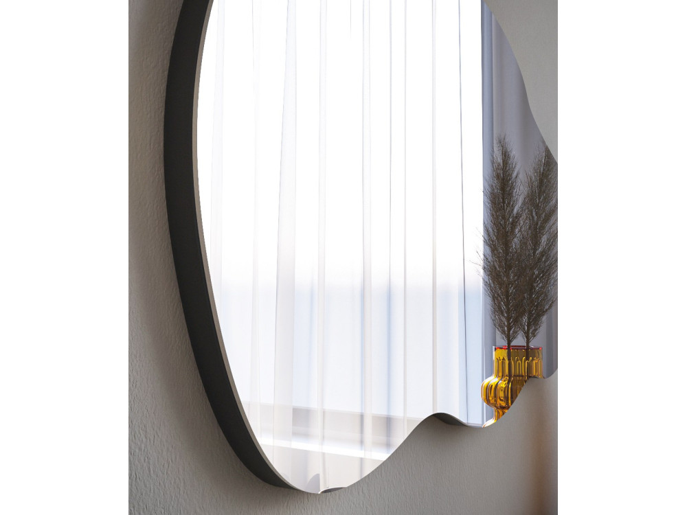Baby" houten spiegel - 40 x 72 cm - Zwart