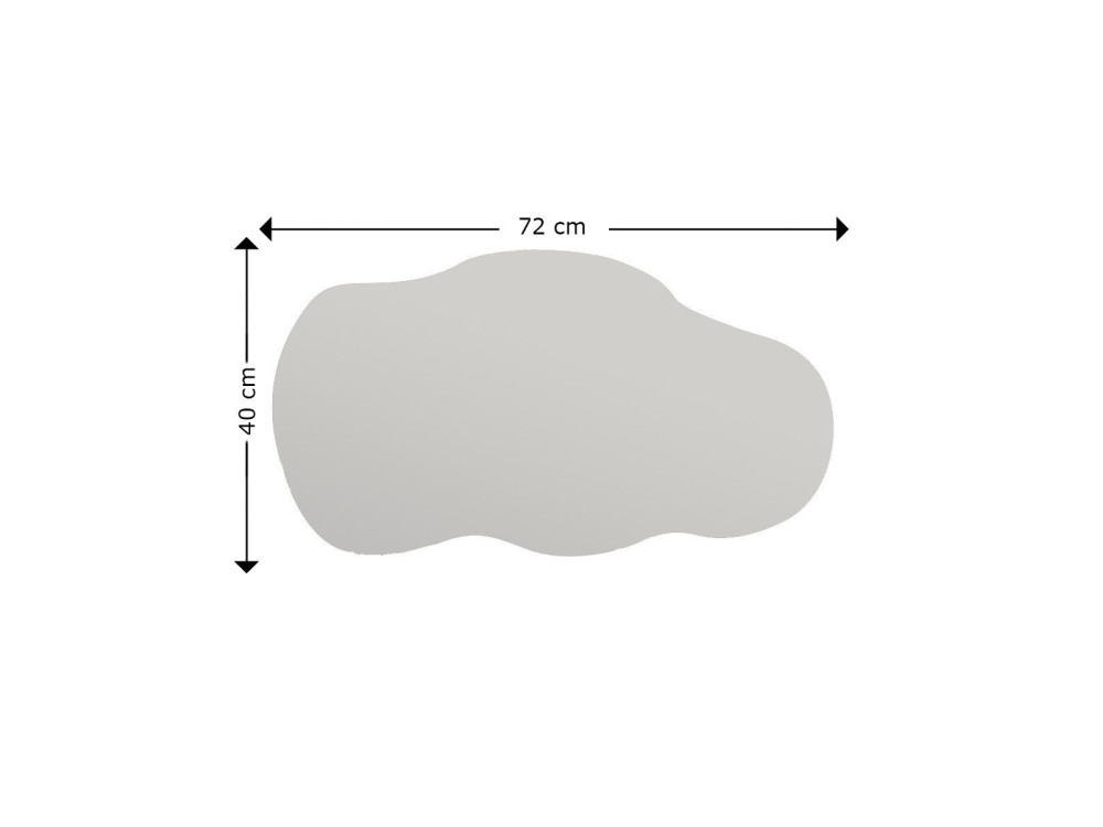 Baby" houten spiegel - 40 x 72 cm - Zwart