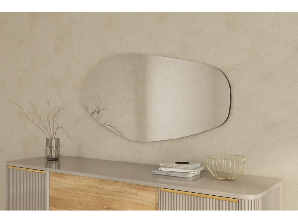 Bella" houten spiegel - 60 x 120 cm - Zwart