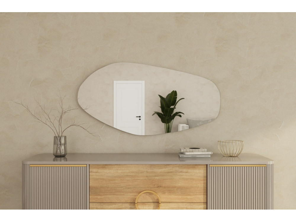 Bella" houten spiegel - 60 x 120 cm - Zwart