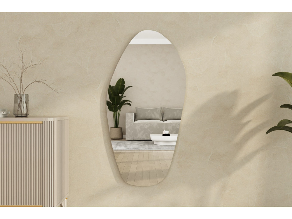 Bella" houten spiegel - 60 x 120 cm - Zwart
