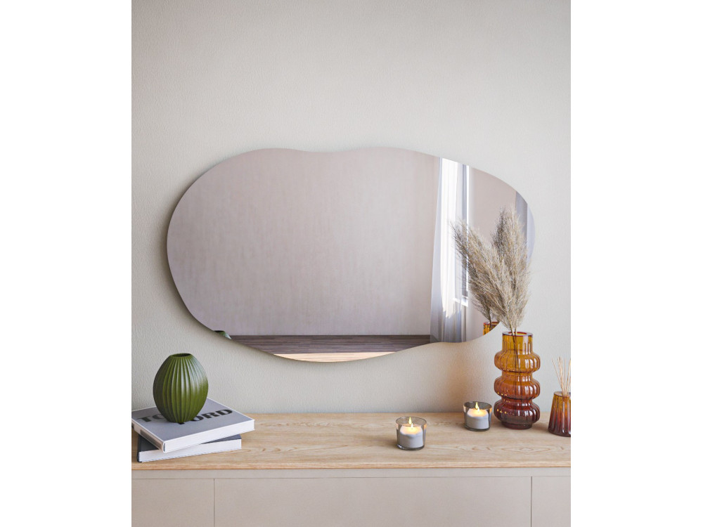 Houten spiegel "Lossa" - 52 x 89 cm - Zwart