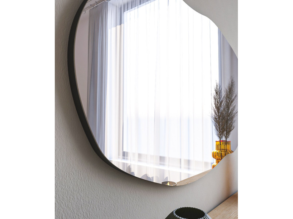 Houten spiegel "Lossa" - 52 x 89 cm - Zwart
