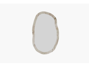 Houten spiegel "Lossa" - 52 x 86 cm - Gemarmerd beige