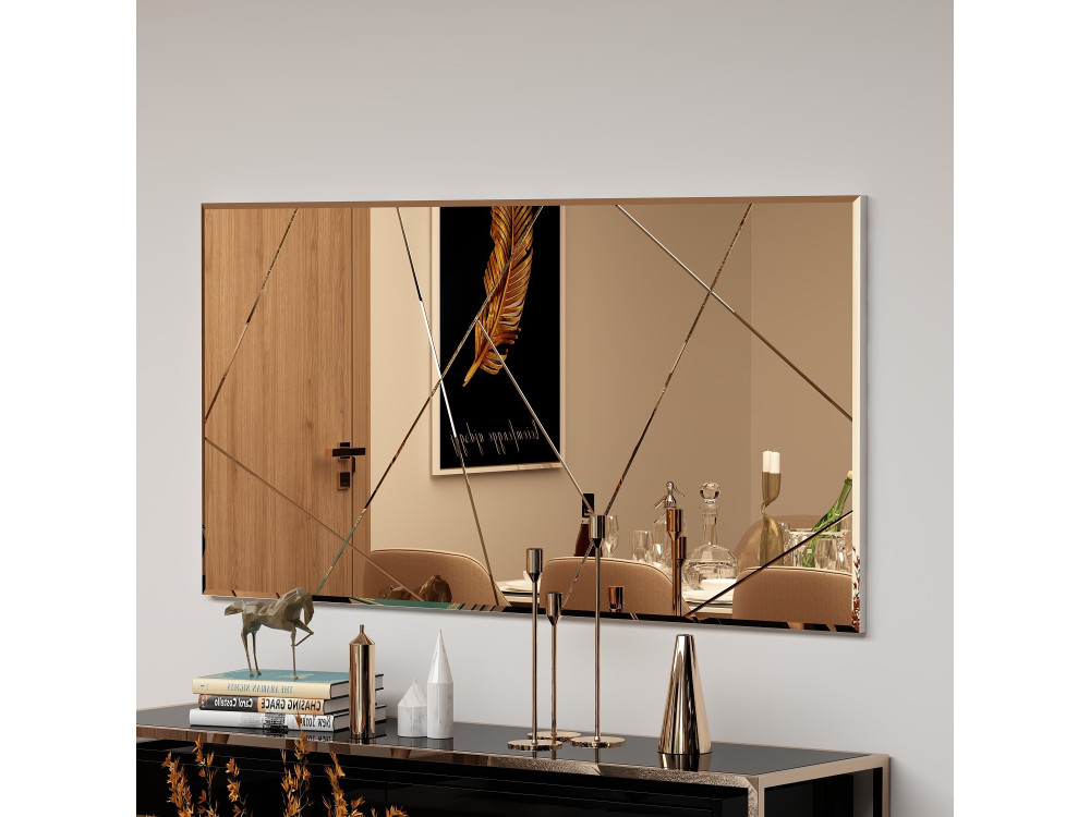 Houten spiegel "Orezo" - 120 x 60 cm - Brons
