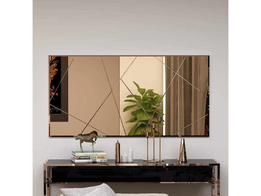Houten spiegel "Orezo" - 120 x 60 cm - Brons